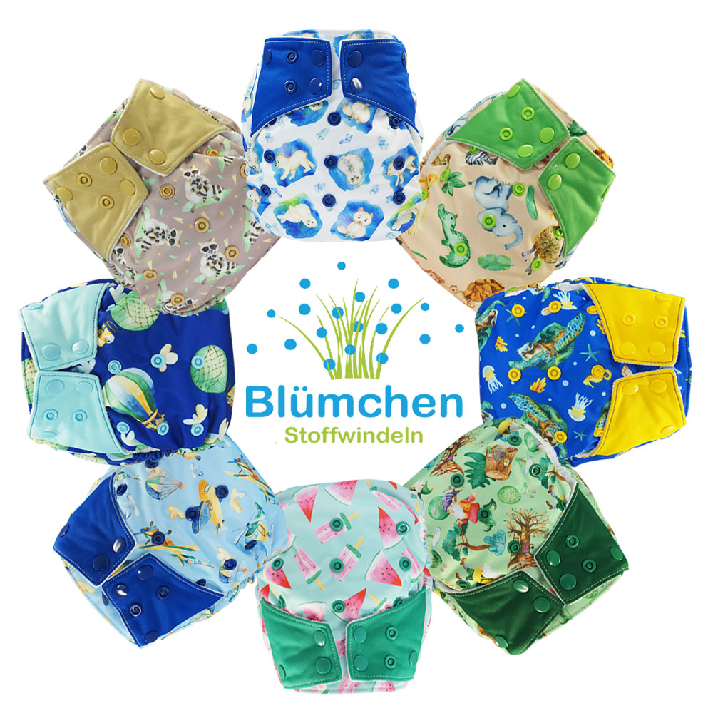 Blümchen Probierpaket All-in-One Bambus Windel (3,5-15kg)